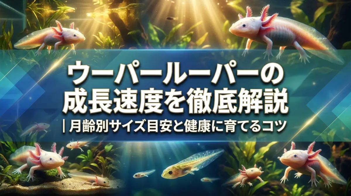 ウーパールーパーの成長速度を徹底解説|月齢別サイズ目安と健康に育てるコツ