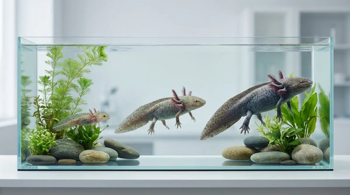 ウーパールーパーの月齢別・体長の成長目安