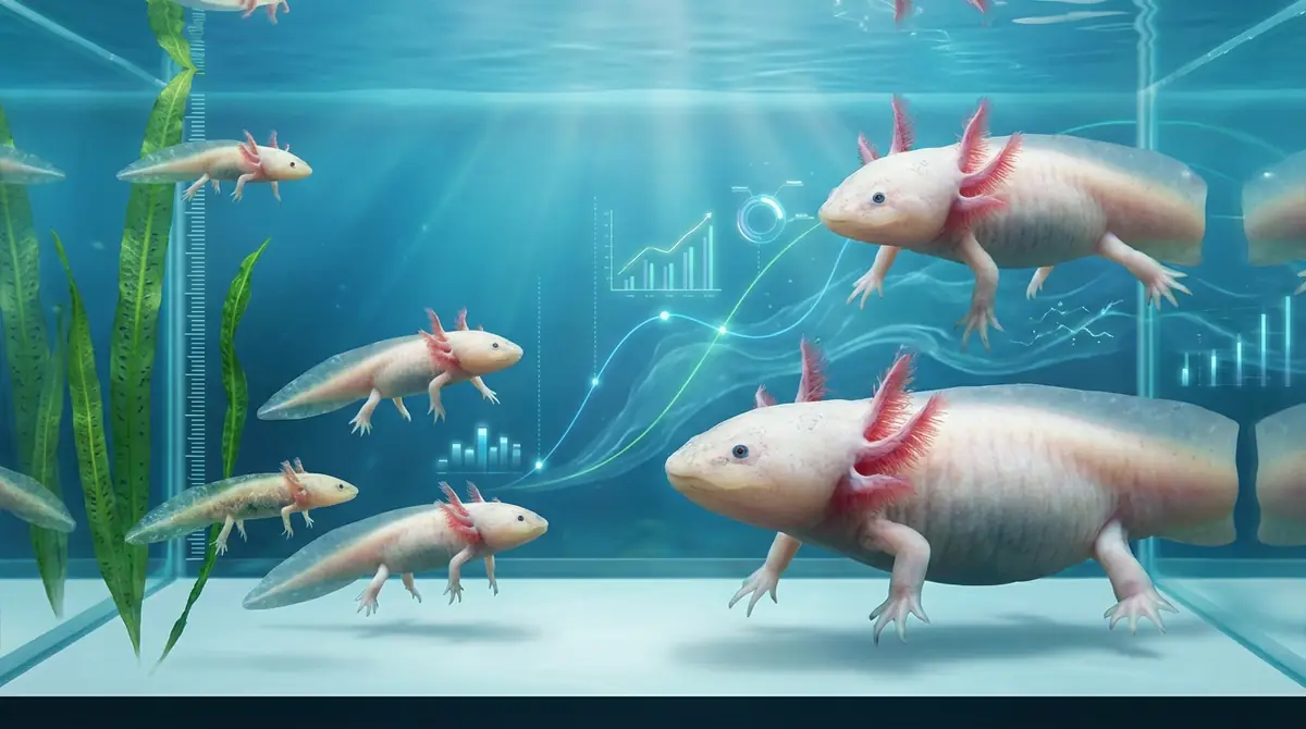 ウーパールーパーの体長と体重の関係