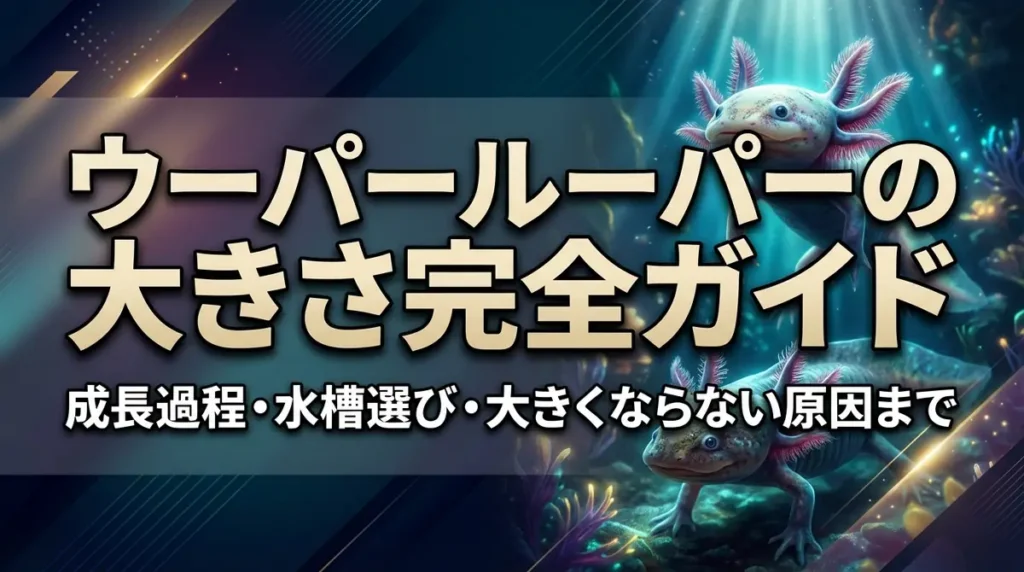 ウーパールーパーの大きさ完全ガイド｜成長過程・水槽選び・大きくならない原因まで