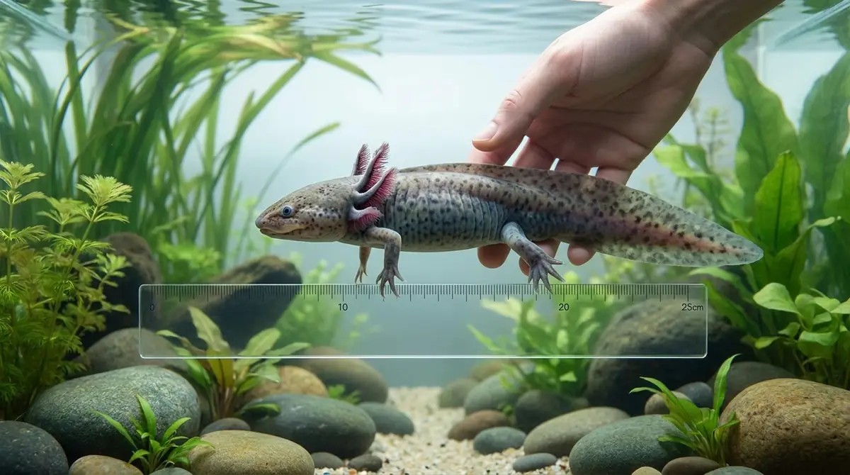 ウーパールーパーは最大何センチ?成体の大きさは約20〜25cm