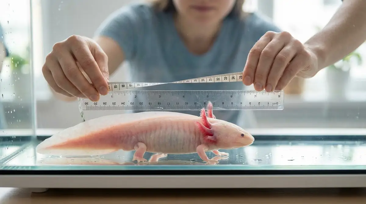 ウーパールーパーの体長の正しい測り方