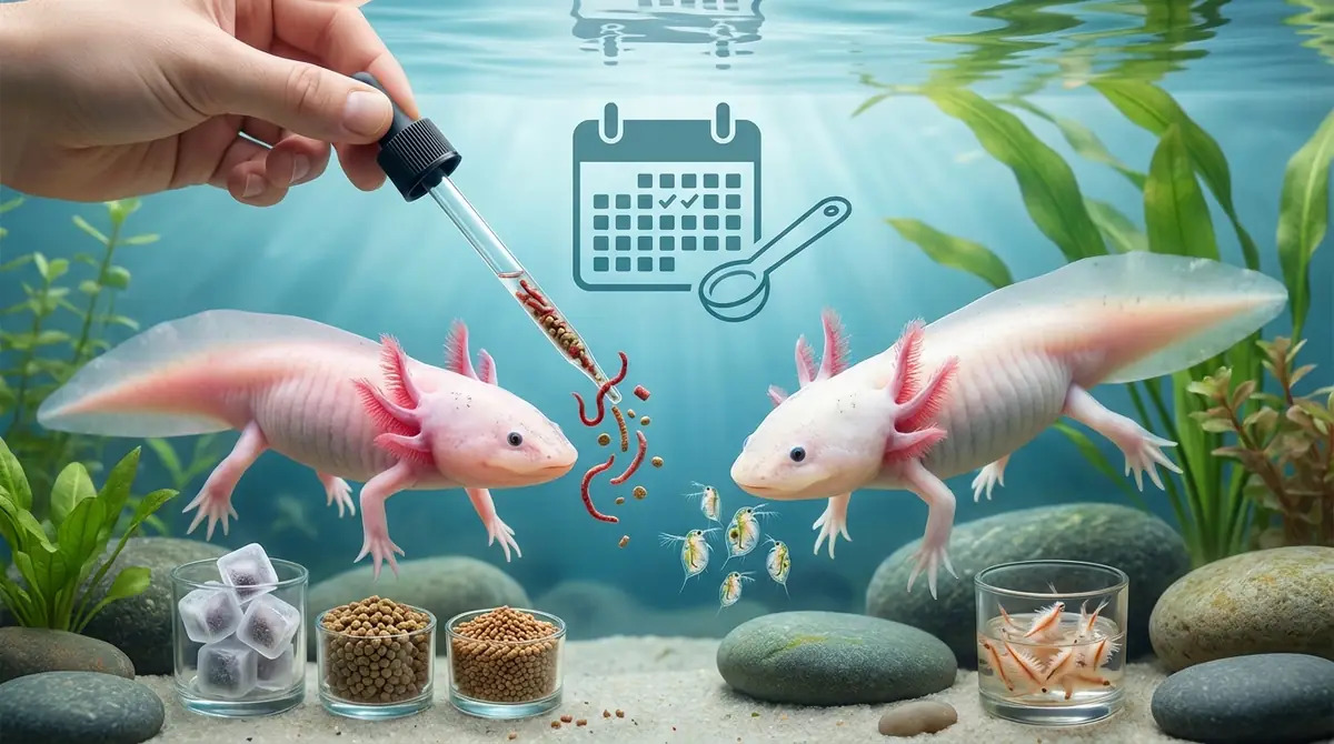 ウーパールーパーの餌の与え方|種類・量・頻度を解説