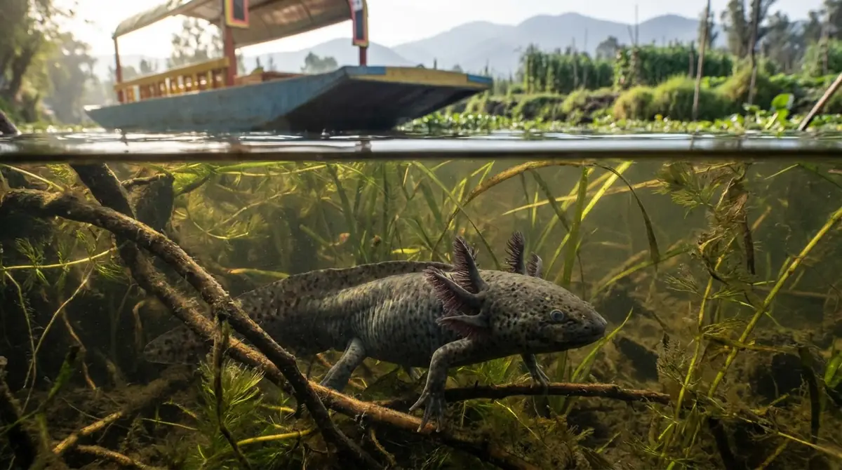 野生のウーパールーパー生態|原産地ソチミルコの運河・湿地での暮らし
