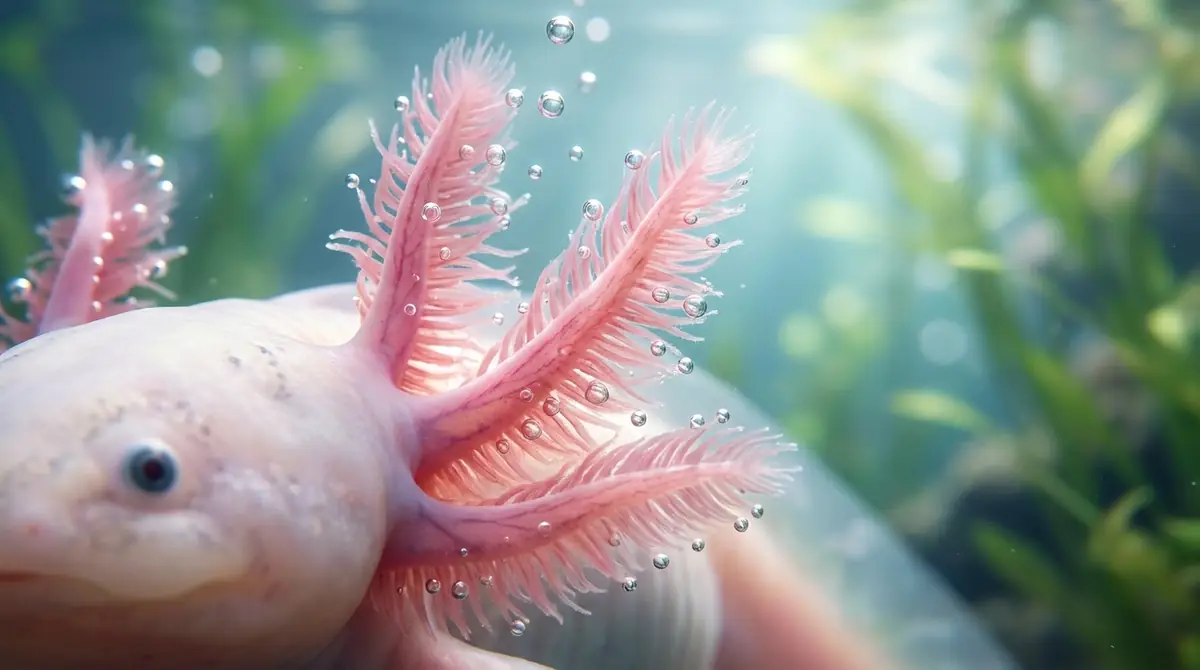 ウーパールーパーの外鰓(がいさい)と呼吸の仕組み