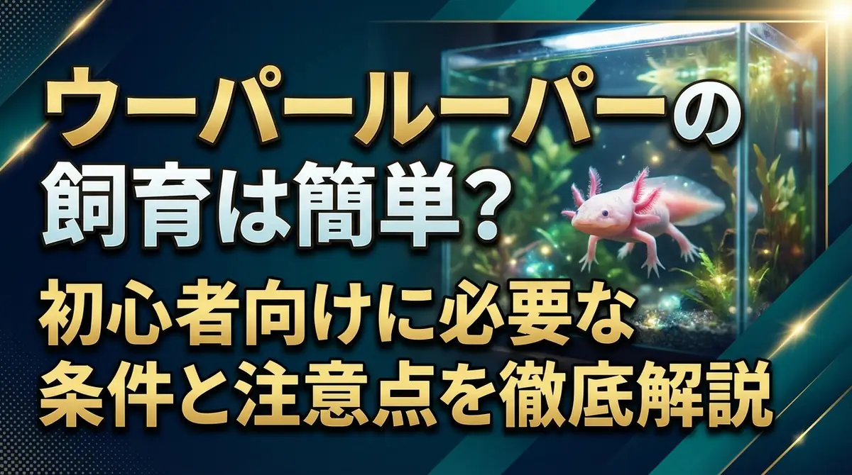 ウーパールーパーの飼育は簡単?初心者向けに必要な条件と注意点を徹底解説