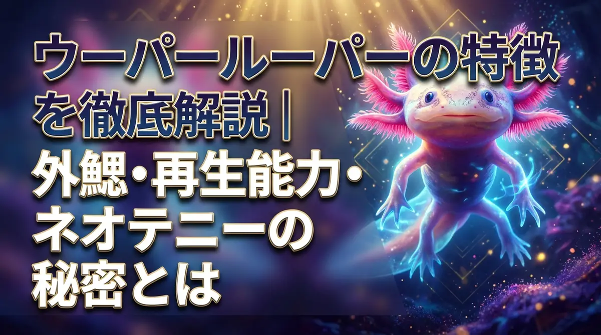 ウーパールーパーの特徴を徹底解説|外鰓・再生能力・ネオテニーの秘密とは