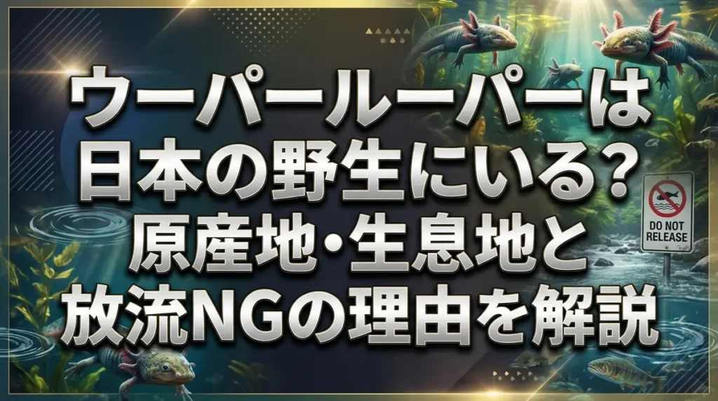 ウーパールーパーは日本の野生にいる？原産地・生息地と放流NGの理由を解説