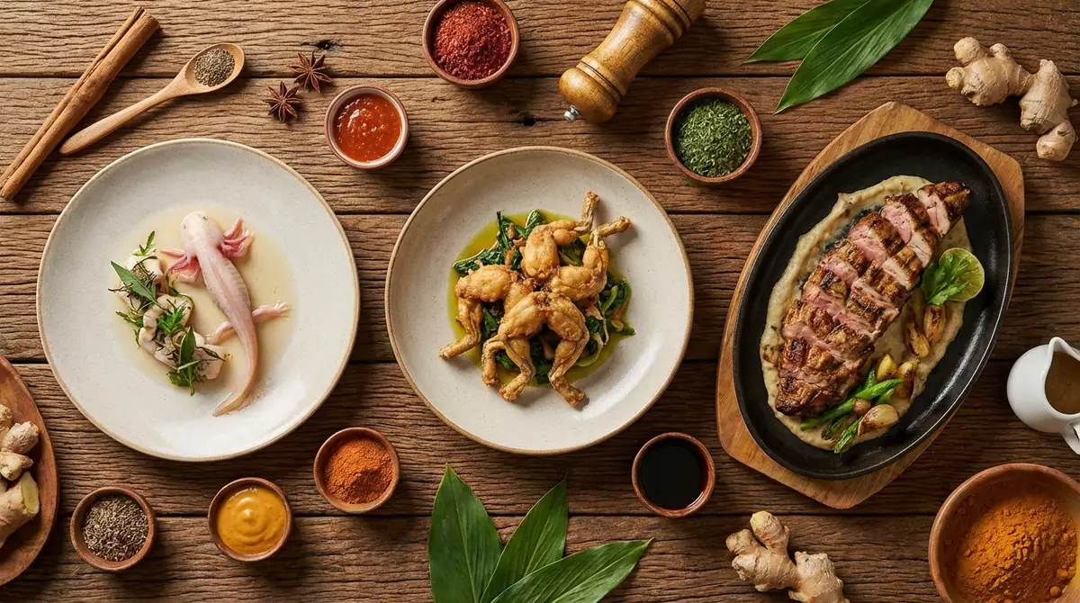 ウーパールーパーの味を他の珍味と比較【カエル・ワニ】