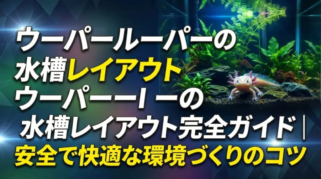 ウーパールーパーの水槽レイアウト完全ガイド｜安全で快適な環境づくりのコツ