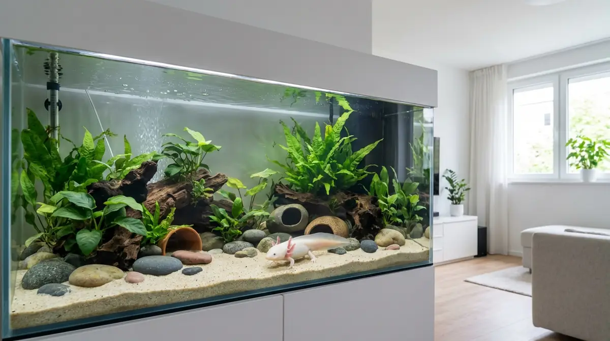 ウーパールーパーに最適な水槽レイアウト5つの基本原則