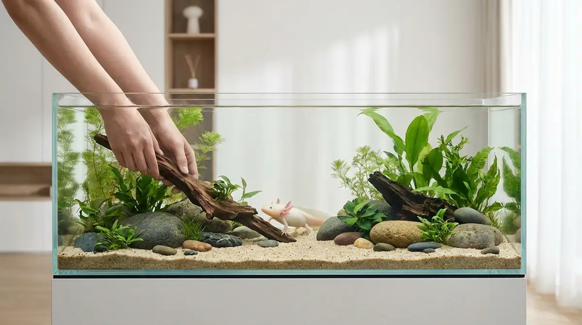 【実践】ウーパールーパー水槽レイアウトの作り方5ステップ