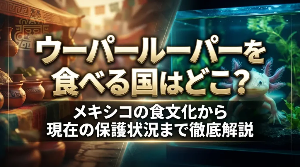 ウーパールーパーを食べる国はどこ？メキシコの食文化から現在の保護状況まで徹底解説