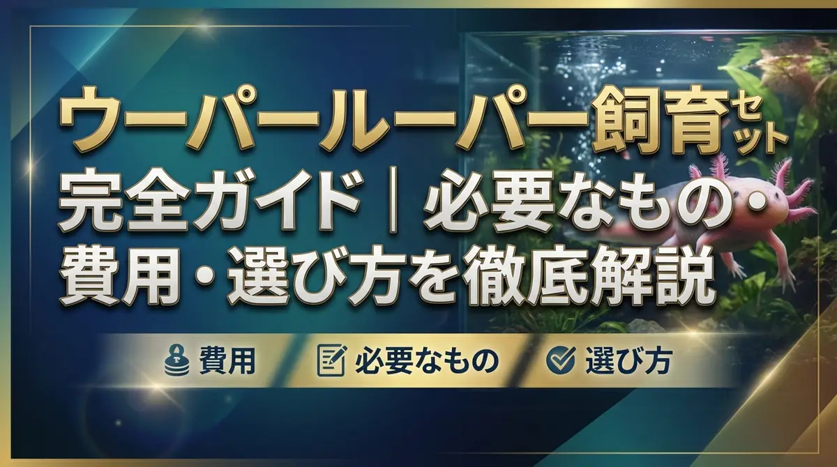 ウーパールーパー飼育セット完全ガイド|必要なもの・費用・選び方を徹底解説