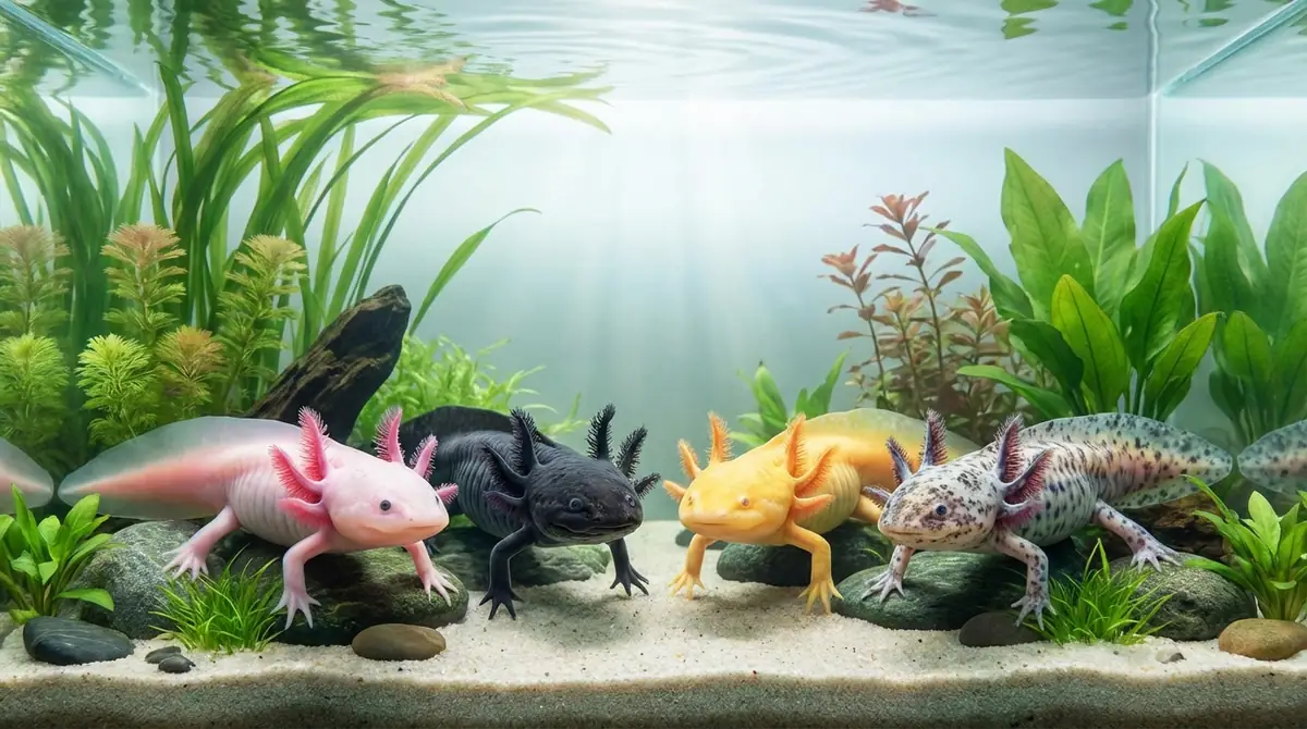 かわいいウーパールーパーの種類・カラー別比較