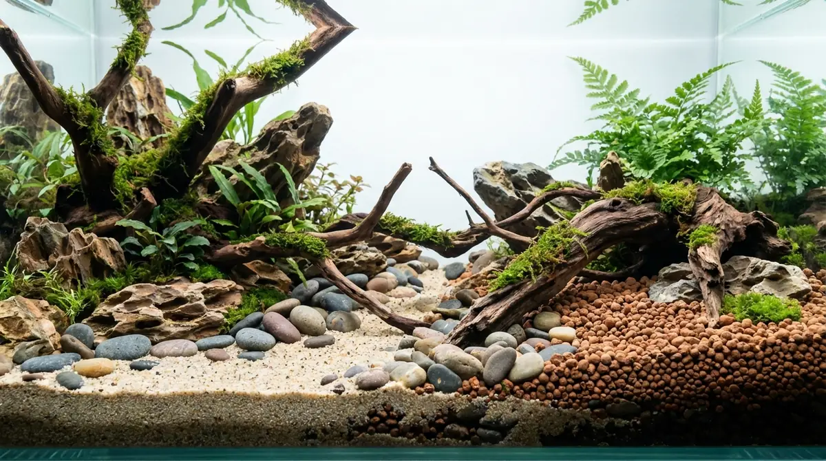 底砂・レイアウトの考え方|誤飲リスクを避ける