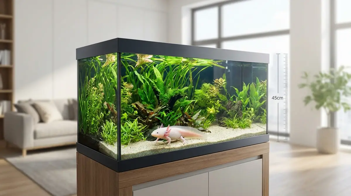 【結論】ウーパールーパーにおすすめの水槽サイズは45cm以上