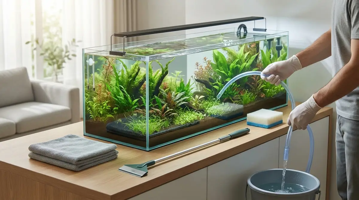 日常のメンテナンス|水換え・掃除の頻度と方法