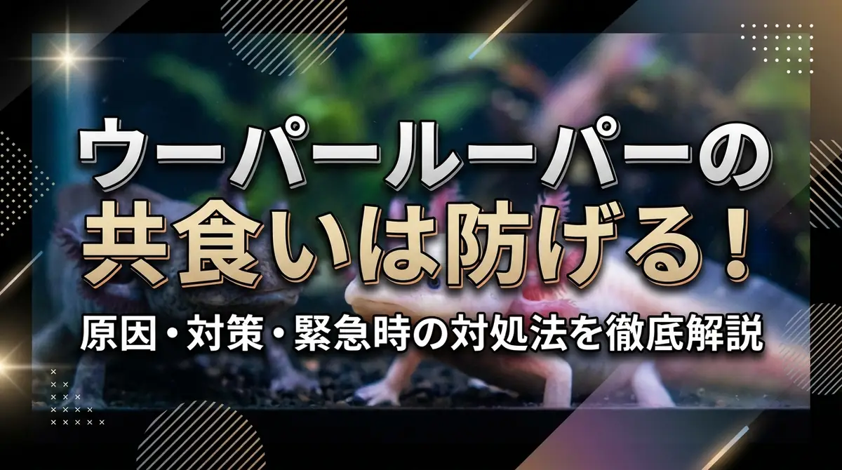 ウーパールーパーの共食いは防げる!原因・対策・緊急時の対処法を徹底解説