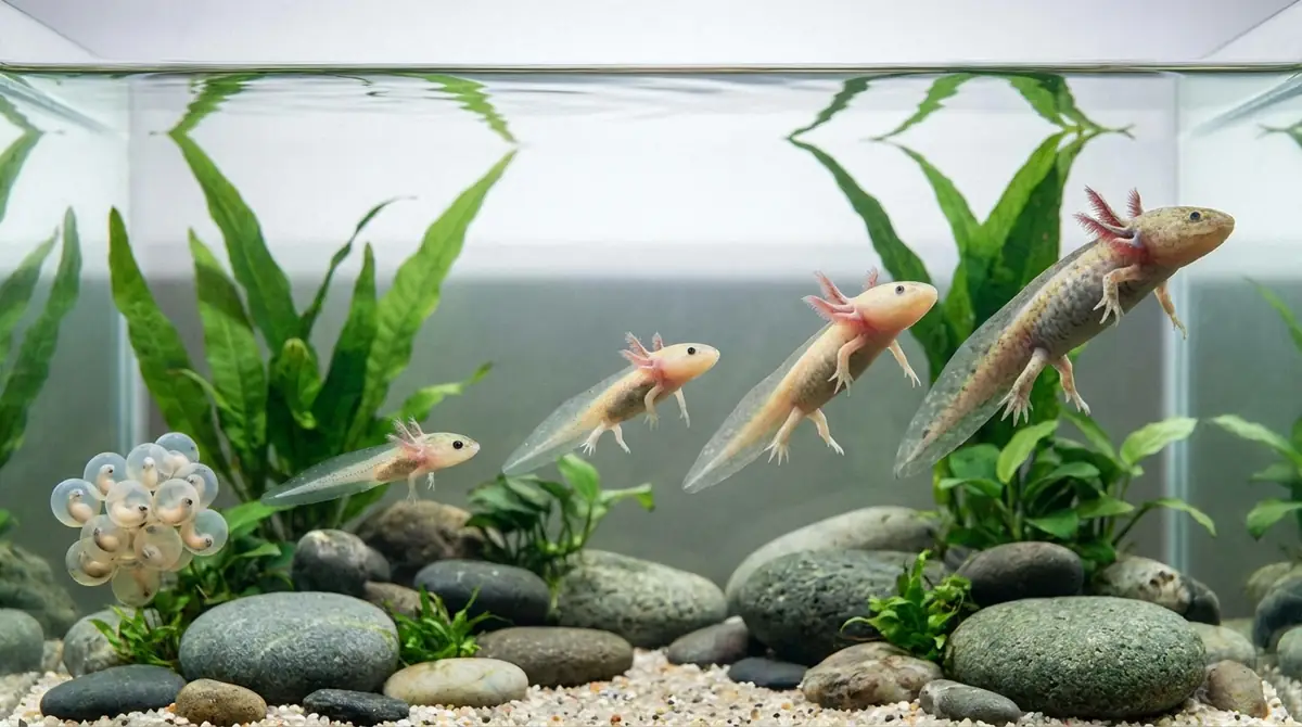 赤ちゃんウーパールーパーの大きさ・成長スピード・特徴