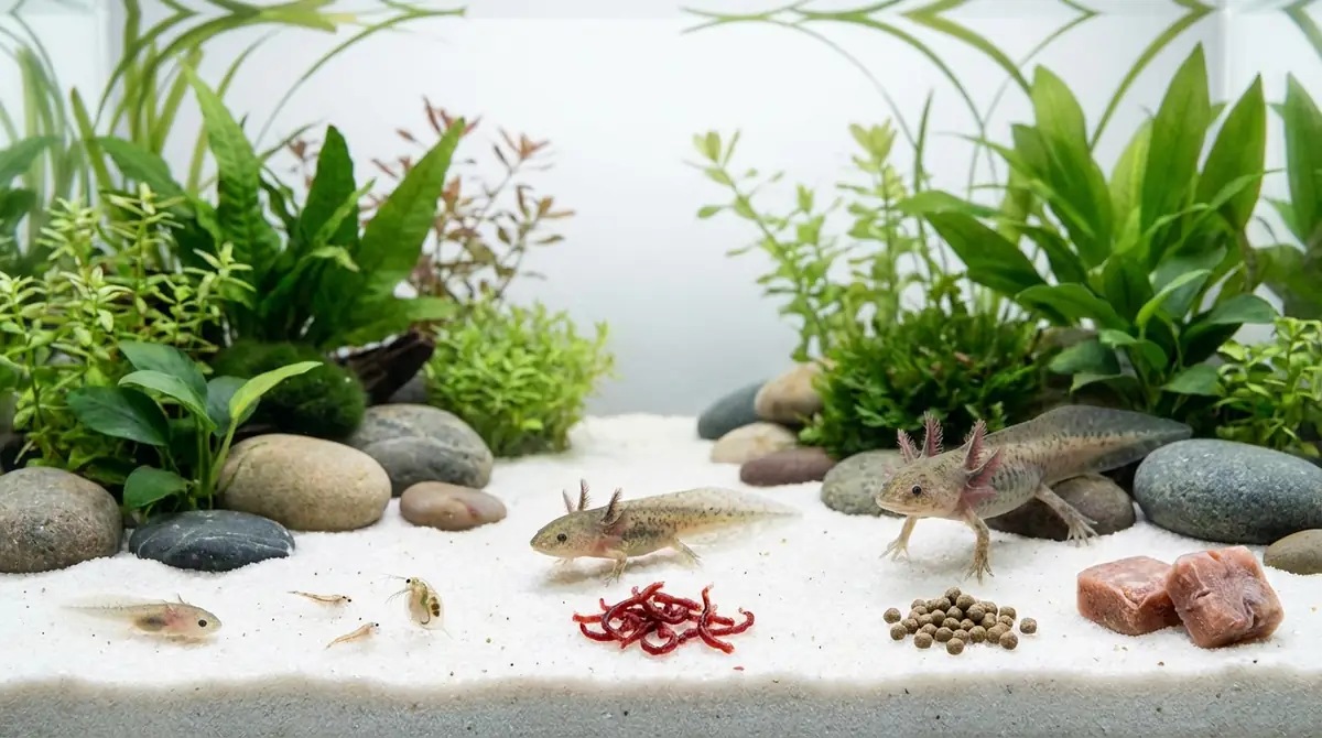 【成長段階別】赤ちゃんウーパールーパーの餌と与え方