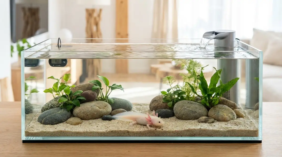 赤ちゃんウーパールーパーの水槽環境｜水温・水質・容器の正解