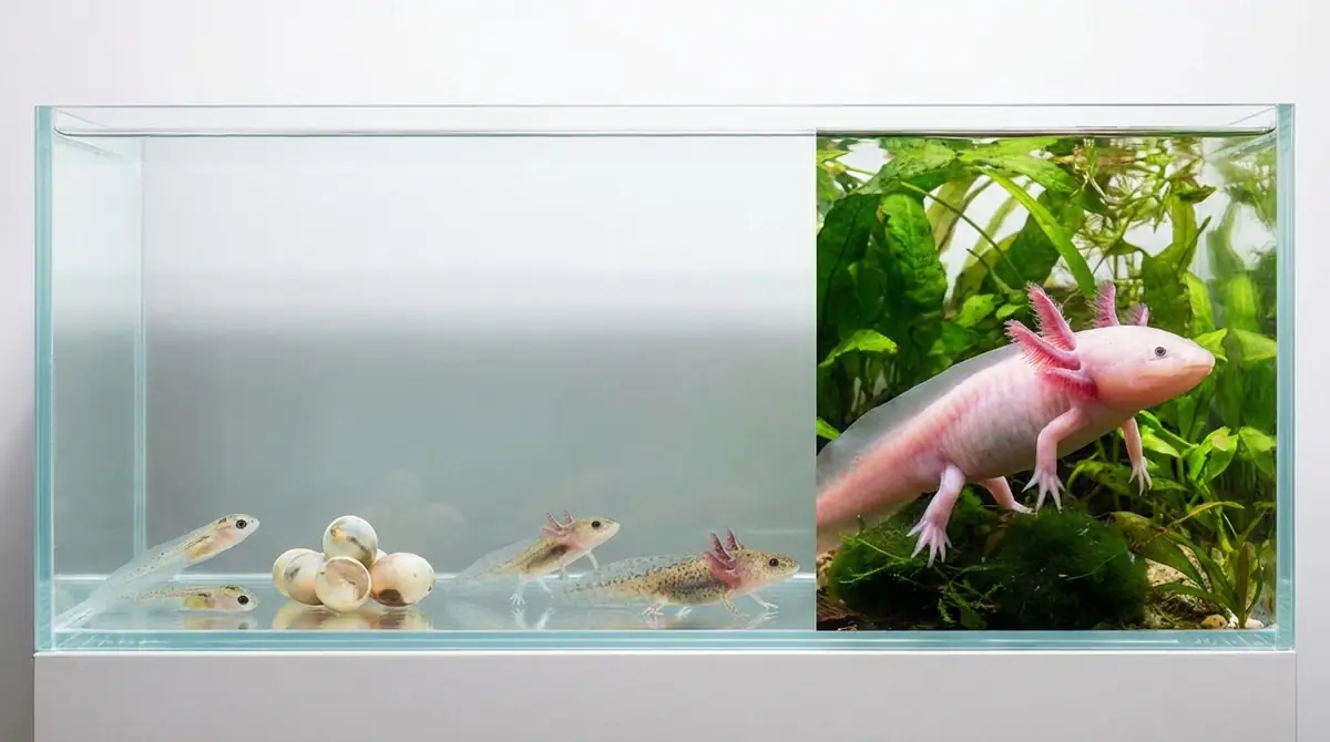 ウーパールーパー幼体の成長過程【孵化から成体まで】