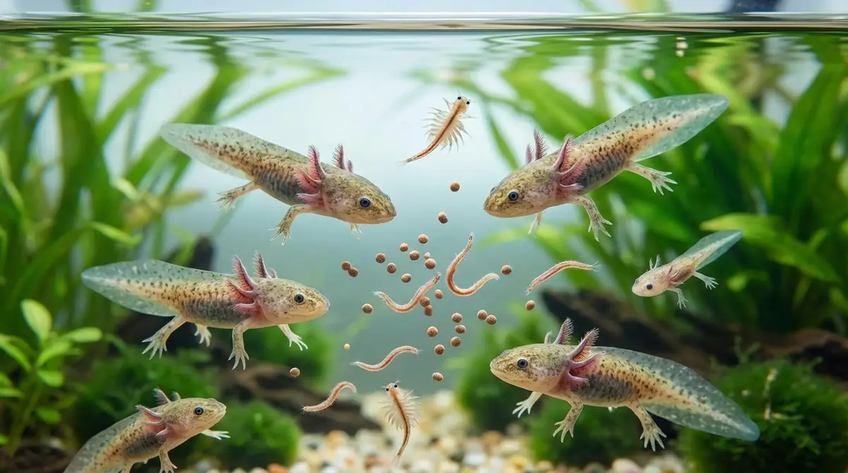 ウーパールーパー幼体の餌と与え方【成長段階別】