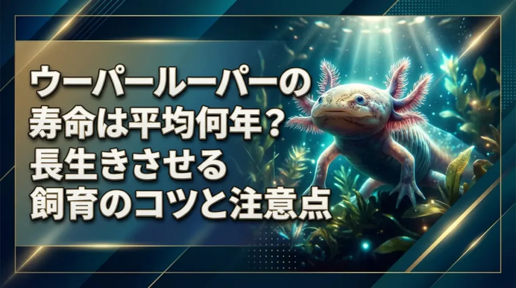 ウーパールーパーの寿命は平均何年？長生きさせる飼育のコツと注意点