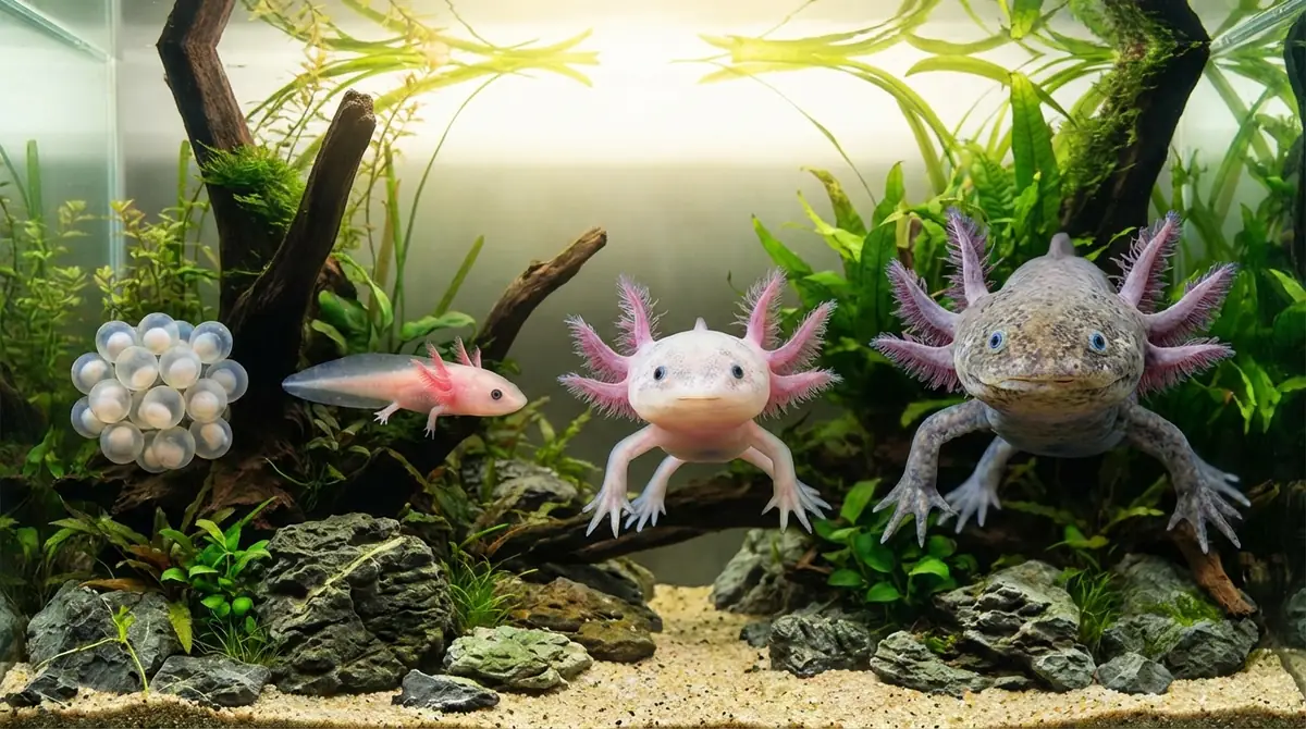 年齢別に見るウーパールーパーの成長と変化