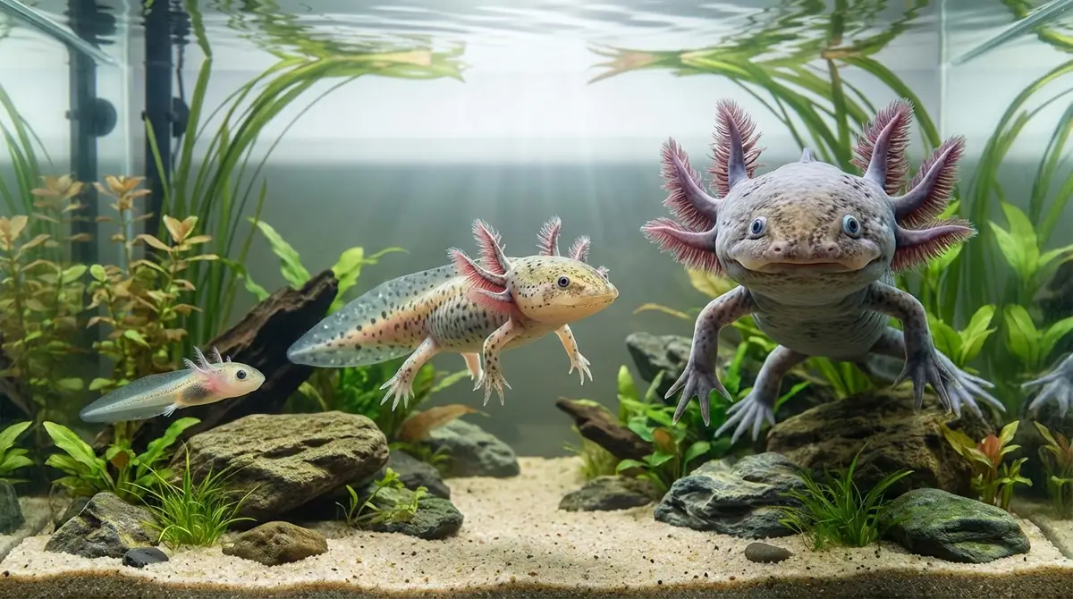 【年齢別】ウーパールーパーの成長段階と見分け方