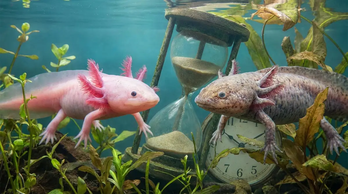 ウーパールーパーの老化は5〜7年目から始まる