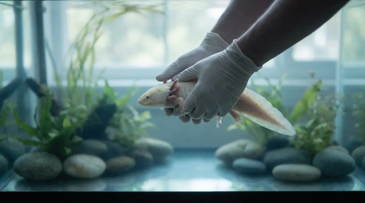 ウーパールーパーの老衰と最期の看取り方