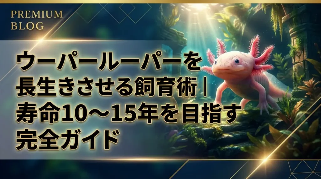 ウーパールーパーを長生きさせる飼育術｜寿命10〜15年を目指す完全ガイド