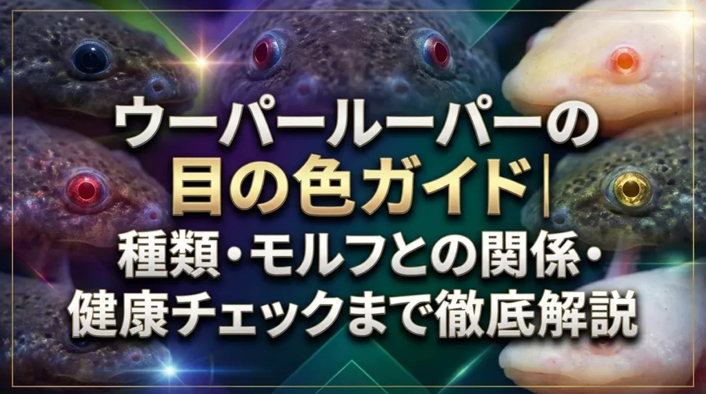 ウーパールーパーの目の色ガイド｜種類・モルフとの関係・健康チェックまで徹底解説