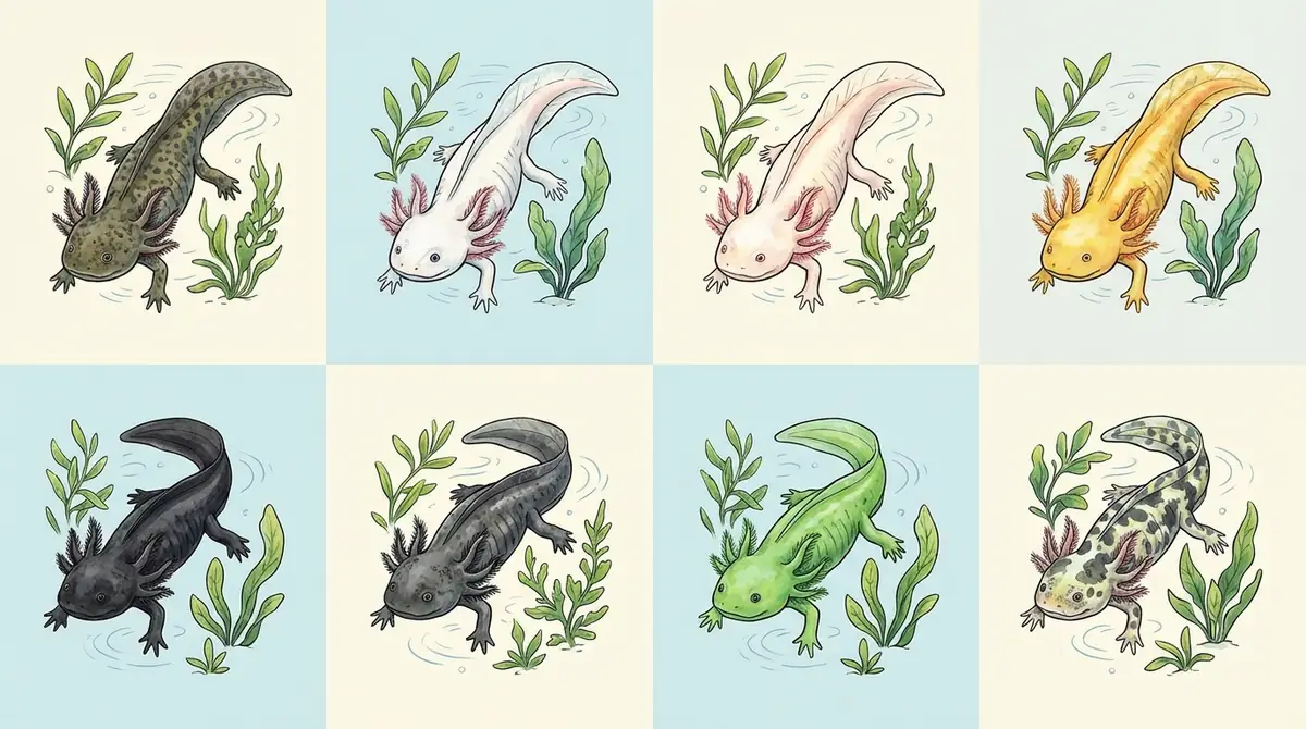 ウーパールーパーの柄・模様は固定で8種類ではない｜流通名の一例を一覧で確認