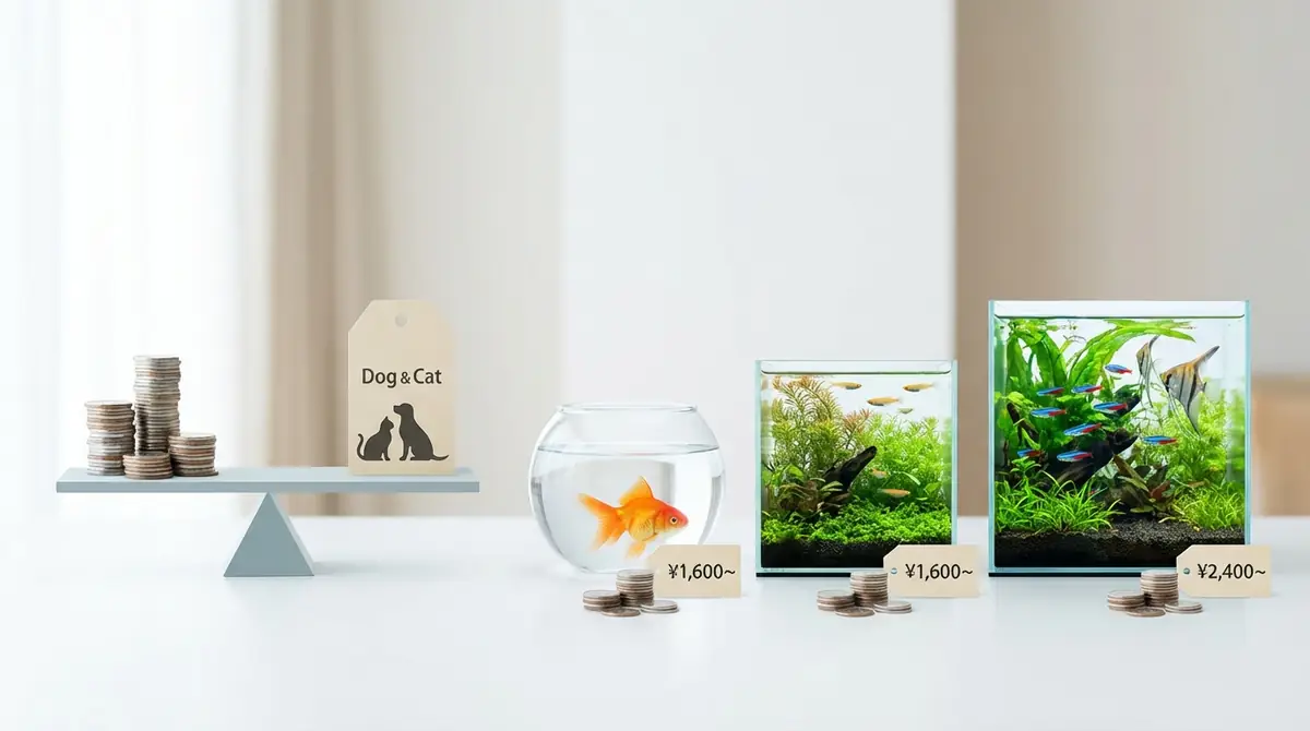 他のペットと初期費用を比較|金魚・メダカ・熱帯魚との違い