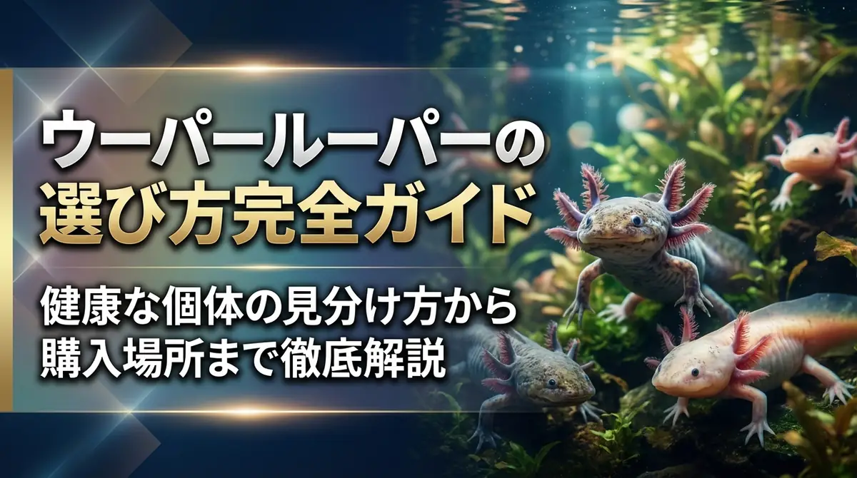ウーパールーパーの選び方完全ガイド|健康な個体の見分け方から購入場所まで徹底解説