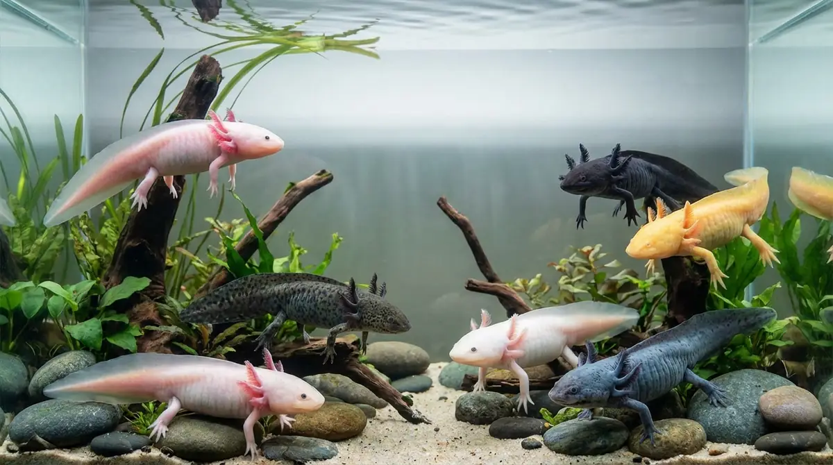 ウーパールーパーの種類と色の違い|6つのカラーバリエーション