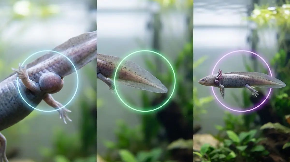 ウーパールーパーのオスを見分ける3つの決定的な特徴