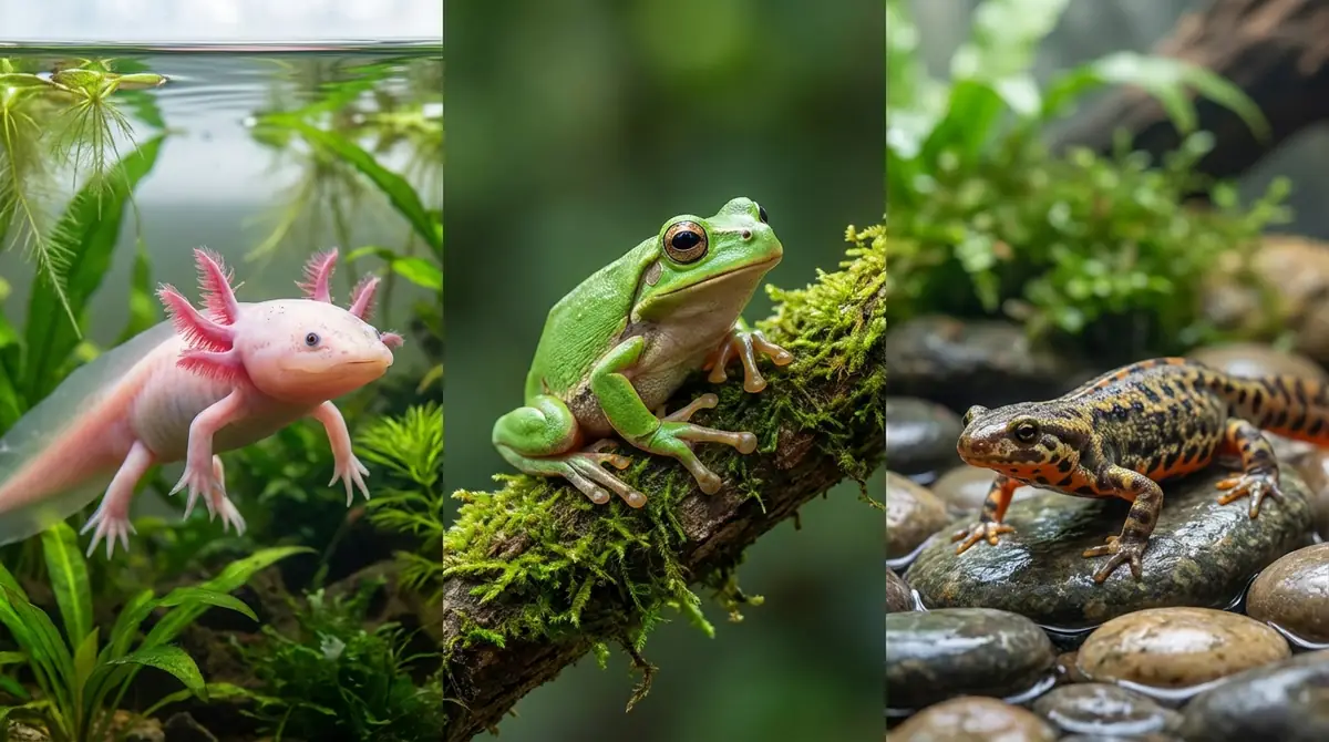 カエル・イモリとの違いは?ウーパールーパーと他の両生類を比較