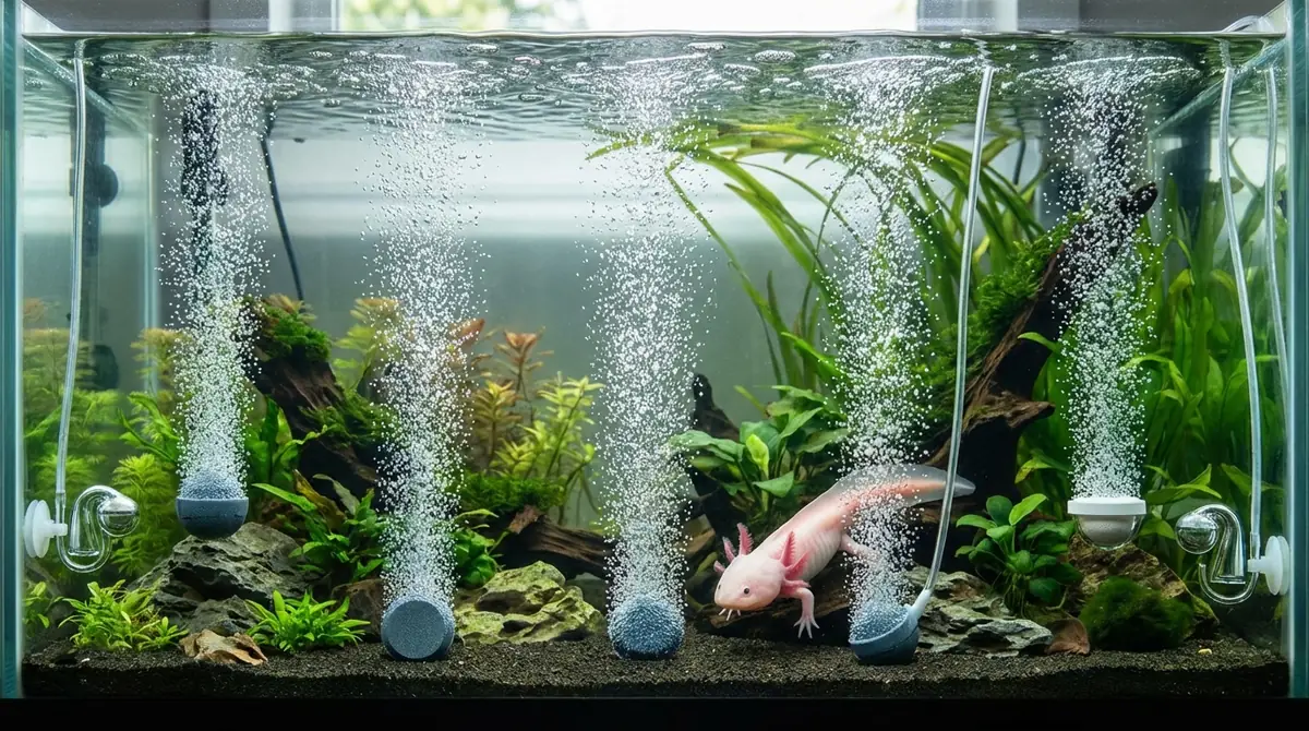 ウーパールーパーにエアレーションが必要になる5つの条件