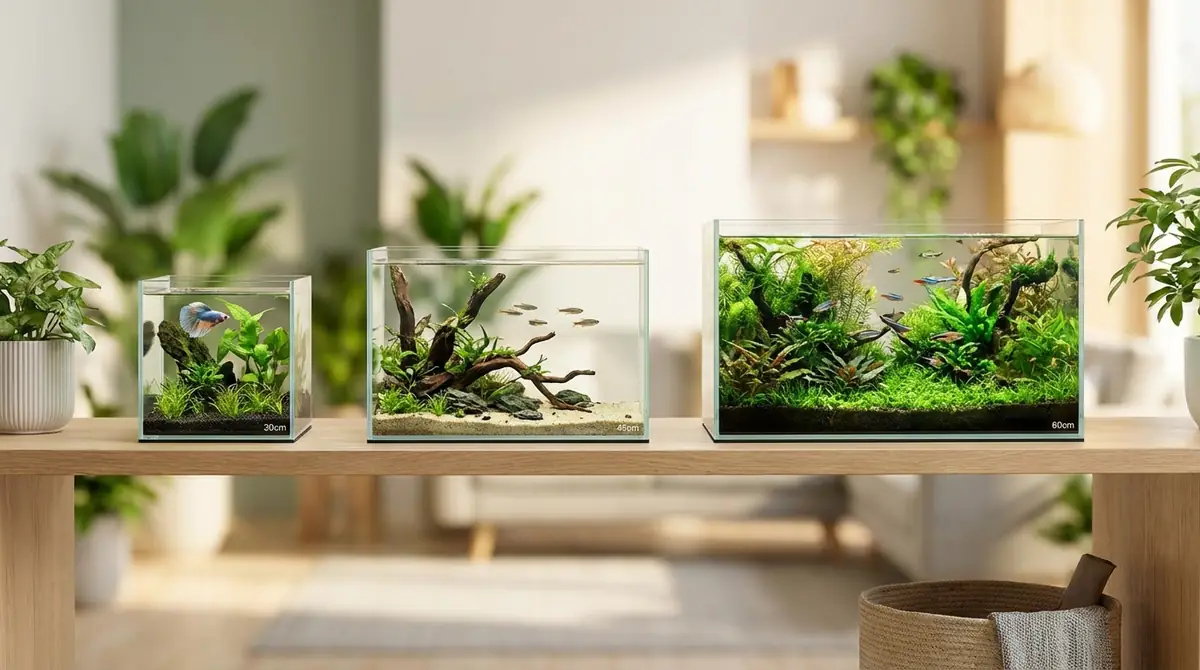 水槽サイズの選び方|30cm・45cm・60cmを徹底比較