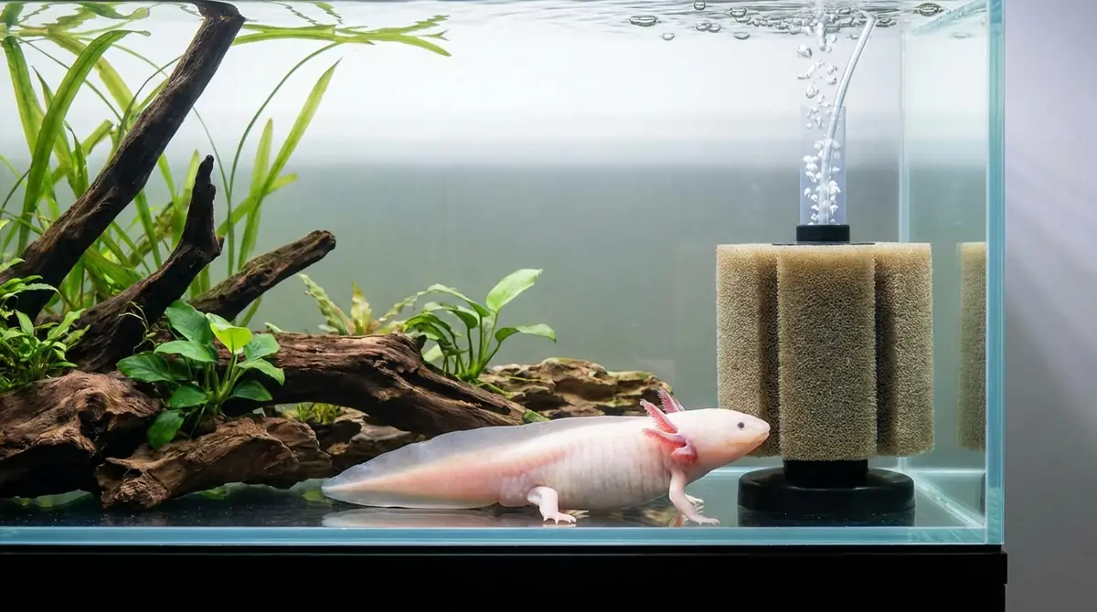 【結論】ウーパールーパーにはスポンジフィルターがベスト