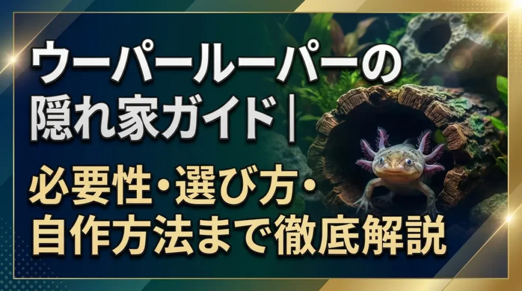 ウーパールーパーの隠れ家ガイド｜必要性・選び方・自作方法まで徹底解説