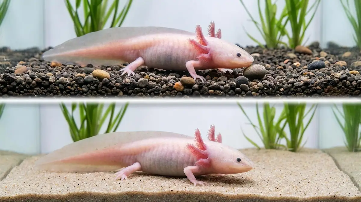 ウーパールーパーの底砂誤飲リスクと安全対策