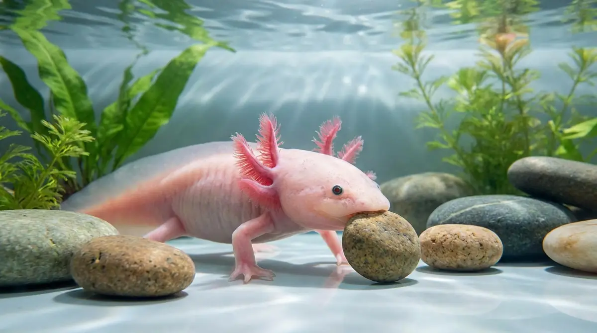 ウーパールーパーが砂利を食べてしまう理由とは