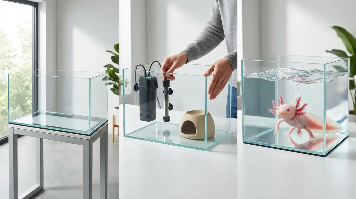 ウーパールーパーのベアタンクセッティング方法【5ステップ】