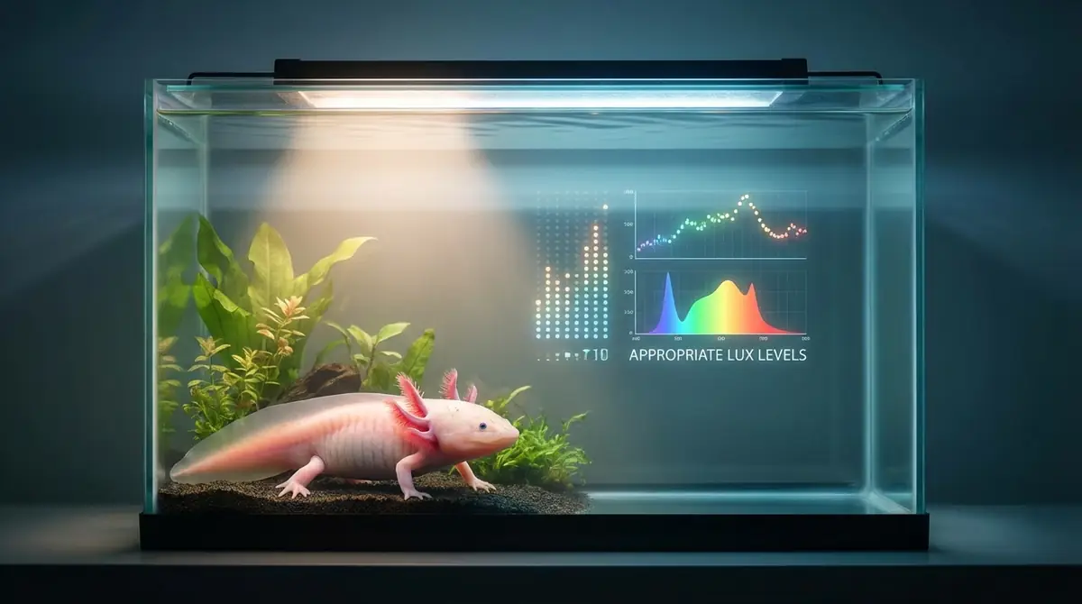 ウーパールーパーに照明を使ってもOKなケースと数値基準
