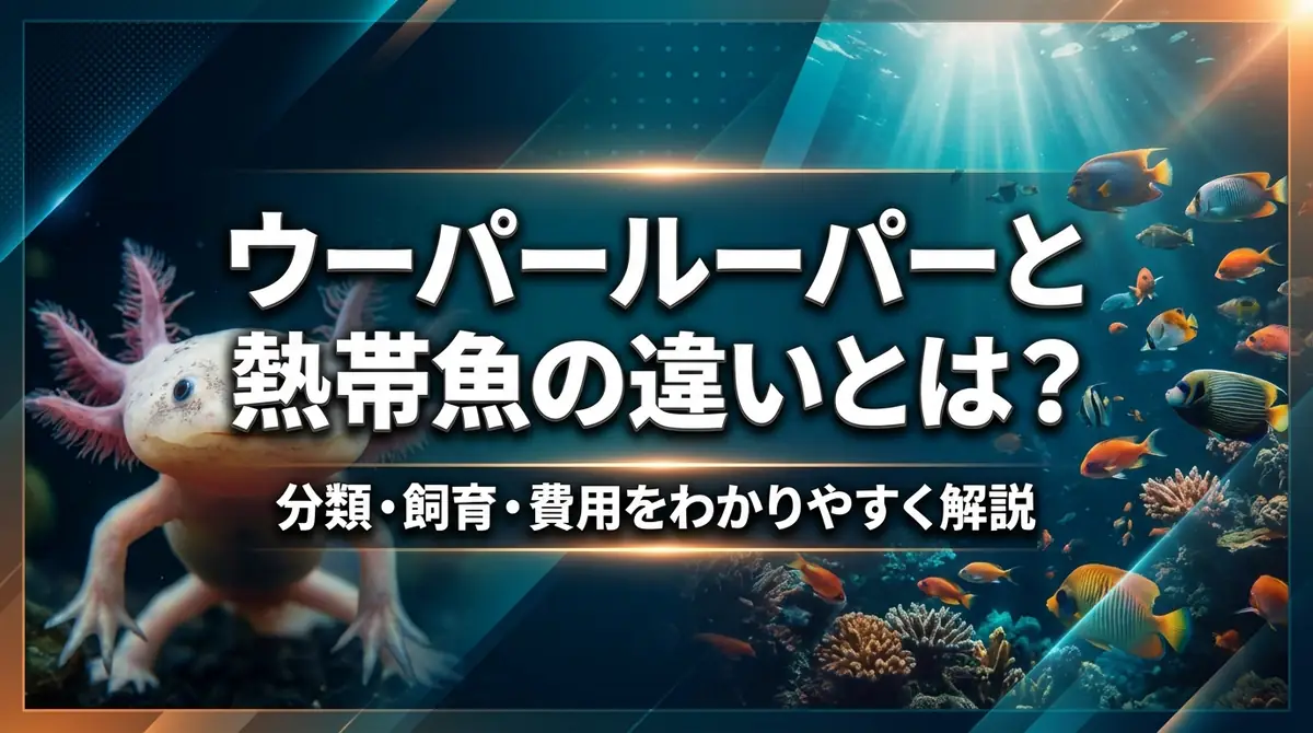 ウーパールーパーと熱帯魚の違いとは?分類・飼育・費用をわかりやすく解説